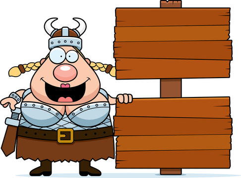 recommend clip art: Cartoon Valkyrie Sign