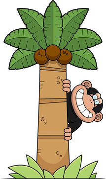 Cartoon Chimpanzee Tree