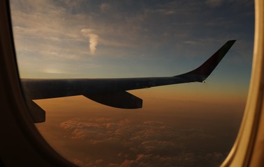 Obraz premium Wing of the Airplane