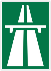 Panneau routier en Suisse : Entrée d'autoroute