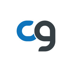 Initial Letter CG Rounded Lowercase Logo