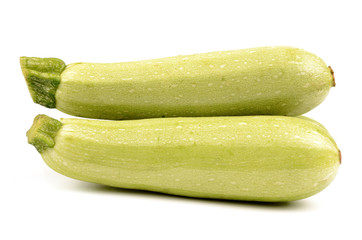 zucchini on a white background