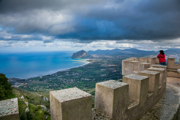 Erice, Trapani, Sicily, Italy - Ancient stone Venus castle