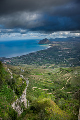 Erice, Trapani, Sicily, Italy - Panoramic view