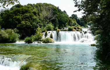 Mountain stream in national park Plitvice Hrvatia