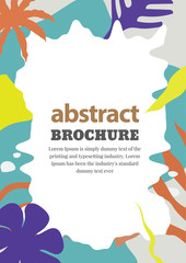 Fototapeta na wymiar Abstract brochure hand drawn wild background design vector illustration