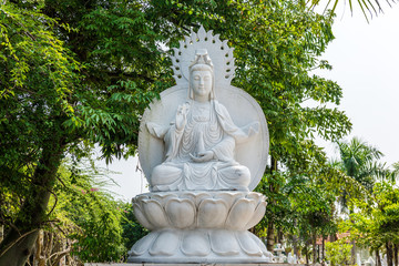 Marble of Guanyin buddha statue