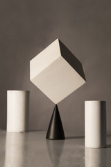 Geometric shapes. Cylinder, cube, cone, prism