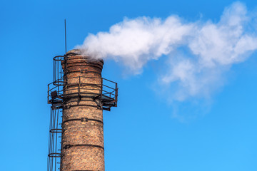industrial pipe with smoke