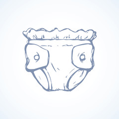 Vector drawing. Pampers