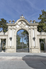 Fototapeta na wymiar Festetics Palace entrance gate. Keszthely, Hungary.