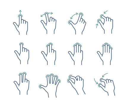 Gesture icon set