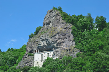 die berühmte Felsenkirche,Wahrzeichen von Idar-Oberstein im Hunsrück,Rheinland-Pfalz,Deutschland