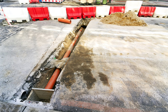 sanitation drain water  pipes to  repair or restoir  in street city
