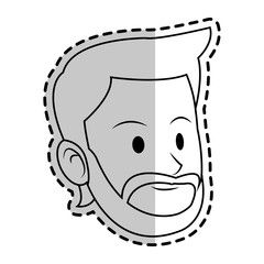 happy handsome bearded young man icon image vector illustration design 