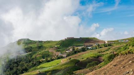 The landscape photo in morning time at Phu Tub Berk Viewpoint, Phu Hin Rong Kla National Park in Thailand.