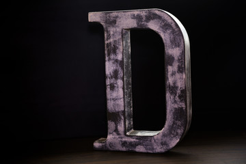 D letter 3D shape