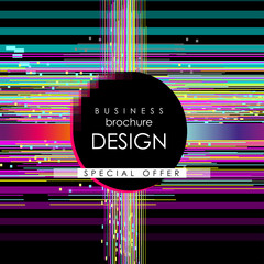 Dynamic trendy design with glitch effect. Can be used as Covers, Placards, Posters, Flyers. EPS 10 Vector illustration. - 138234710