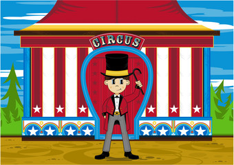 Cute Cartoon Circus Ringmaster