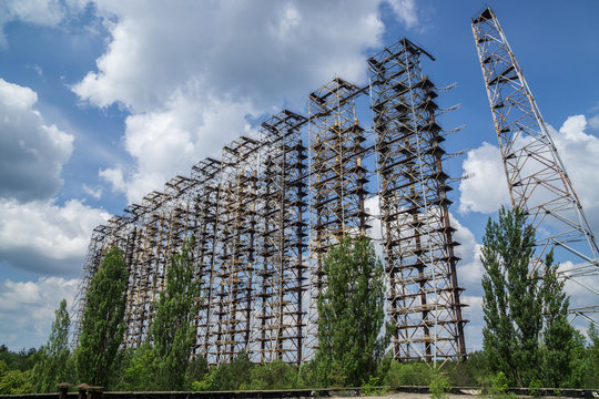 Soviet Duga over the horizon radar system in Chernobyl Exclusion Zone, Ukraine