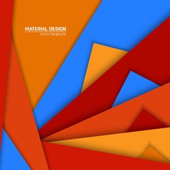 Vector material design background. Abstract creative concept layout template. For web and mobile app, paper art illustration, style blank, poster, booklet. Motion wallpaper element. Flat ui.