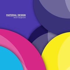 Vector material design background. Abstract creative concept layout template. For web and mobile app, paper art illustration, style blank, poster, booklet. Motion wallpaper element. Flat ui.