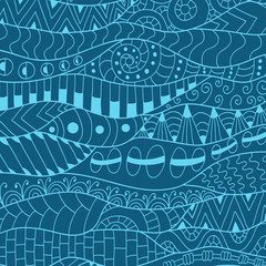 Colorful contour background. Ornamental ethnic pattern.