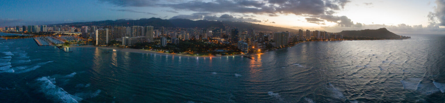 Aerial Panorama Of Hawaii Oahu