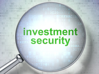 Privacy concept: Investment Security with optical glass