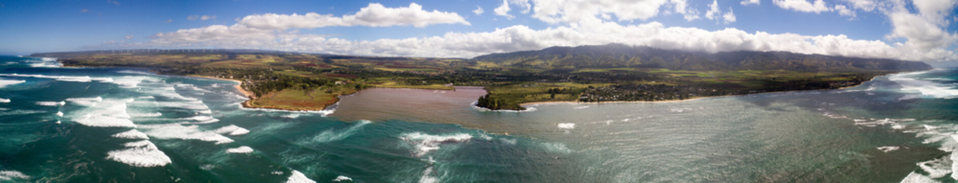 Amazing aerial Hawaii panoramic image