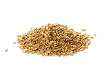  Wheat pile side view isolated on white background