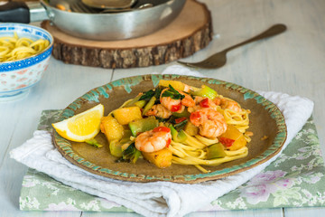 Prawn and pineapple stir fry
