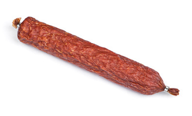 Whole salami sausage