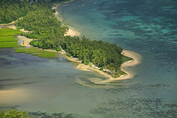 Aerial beach Mauritius