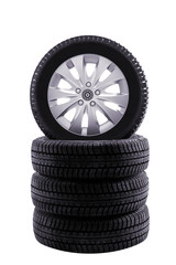 tires on a white background