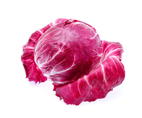 Radicchio, red salad isolated on white background