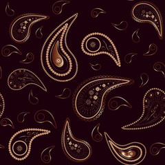 Seamless  pattern buta for fabric
