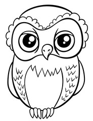 owl character coloring page