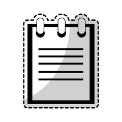 notepad pictogram icon image vector illustration design 
