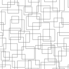 Abstract geometric seamless pattern with intersecting linear squares