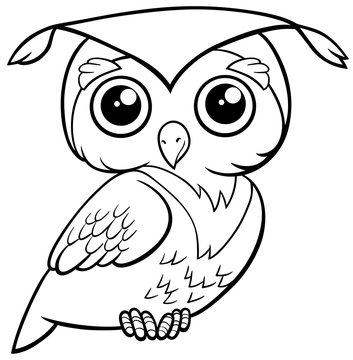 cute owl coloring page