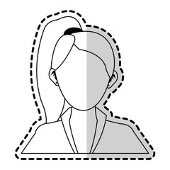 faceless business woman icon image vector illustration design