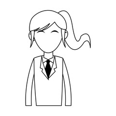 faceless business woman icon image vector illustration design 