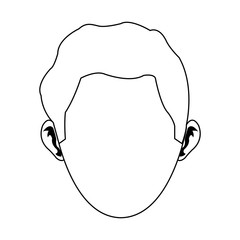 faceless head of man icon image vector illustration design 