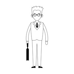 faceless businessman icon image vector illustration design