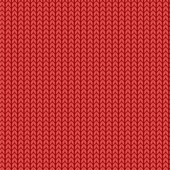 Christmas Red Knitted Pattern