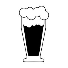 glass of beer icon image vector illustration design 