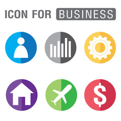 Icon for Business set isolated on white background.