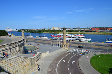 Fototapeta na wymiar Port w Szczecinie/Port in Szczecin, Western Pomerania, Poland