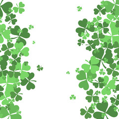 St Patricks Day background with Shamrock Leaves. Vector illustration. eps10